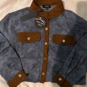 Women corduroy top and pants